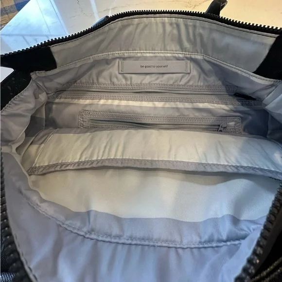 Lululemon Follow Your Bliss Black Tote Bag with Yoga Mat Holder - Picture 5 of 8